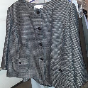 Tahari 22W B&W Woven Women Interview Business Suit